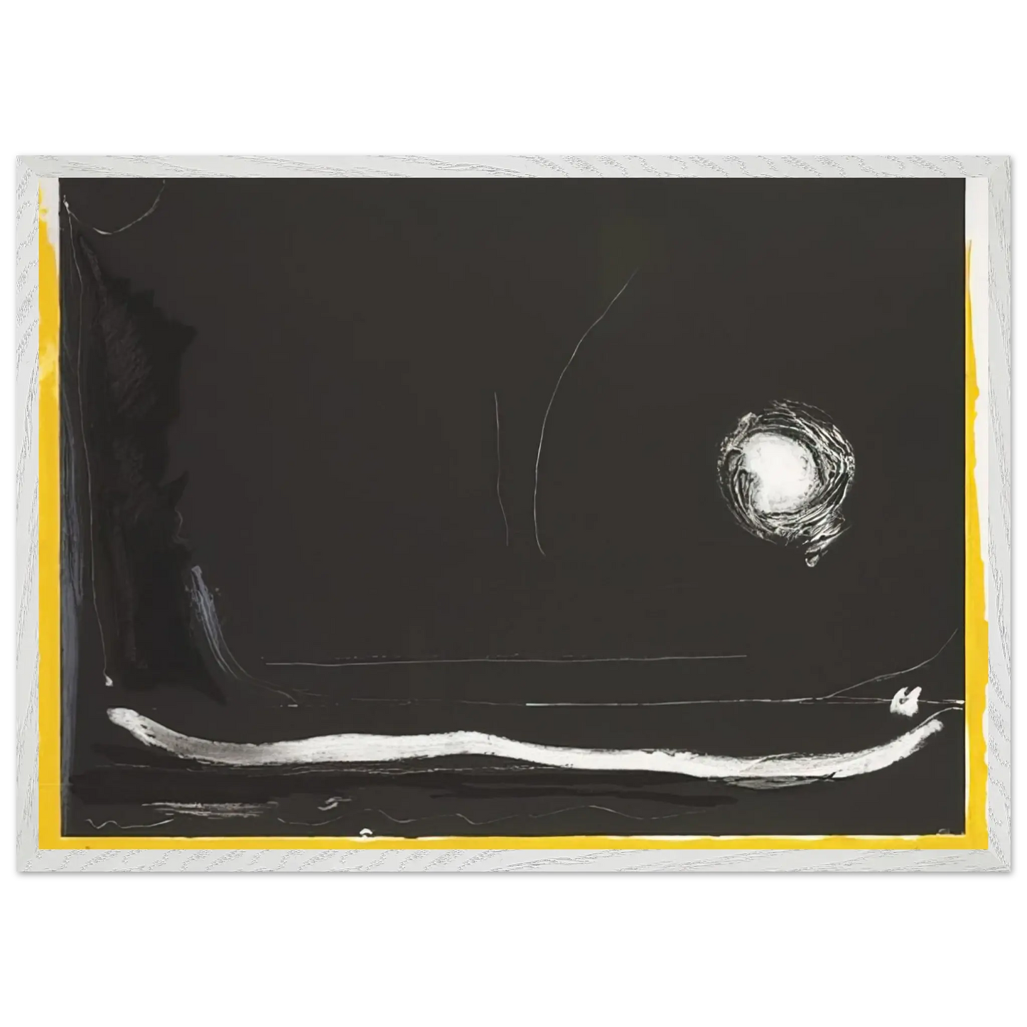 Helen Frankenthaler - Yellow Jack - 1985 Wall art - A3 (29.7 x 42  cm) - Premium Wooden Framed Poster With Fine Art Paper - Wood frame