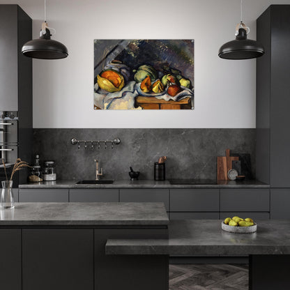 Still Life with Fruit and a Ginger Pot - Paul Cézanne Acrylic Print - 70x100 cm / 28x40″ inches