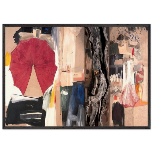 ALLEGORY 1960 - Robert Rauschenberg 70x100 cm / 28x40 inches Framed Art Print – Black Wooden Frame