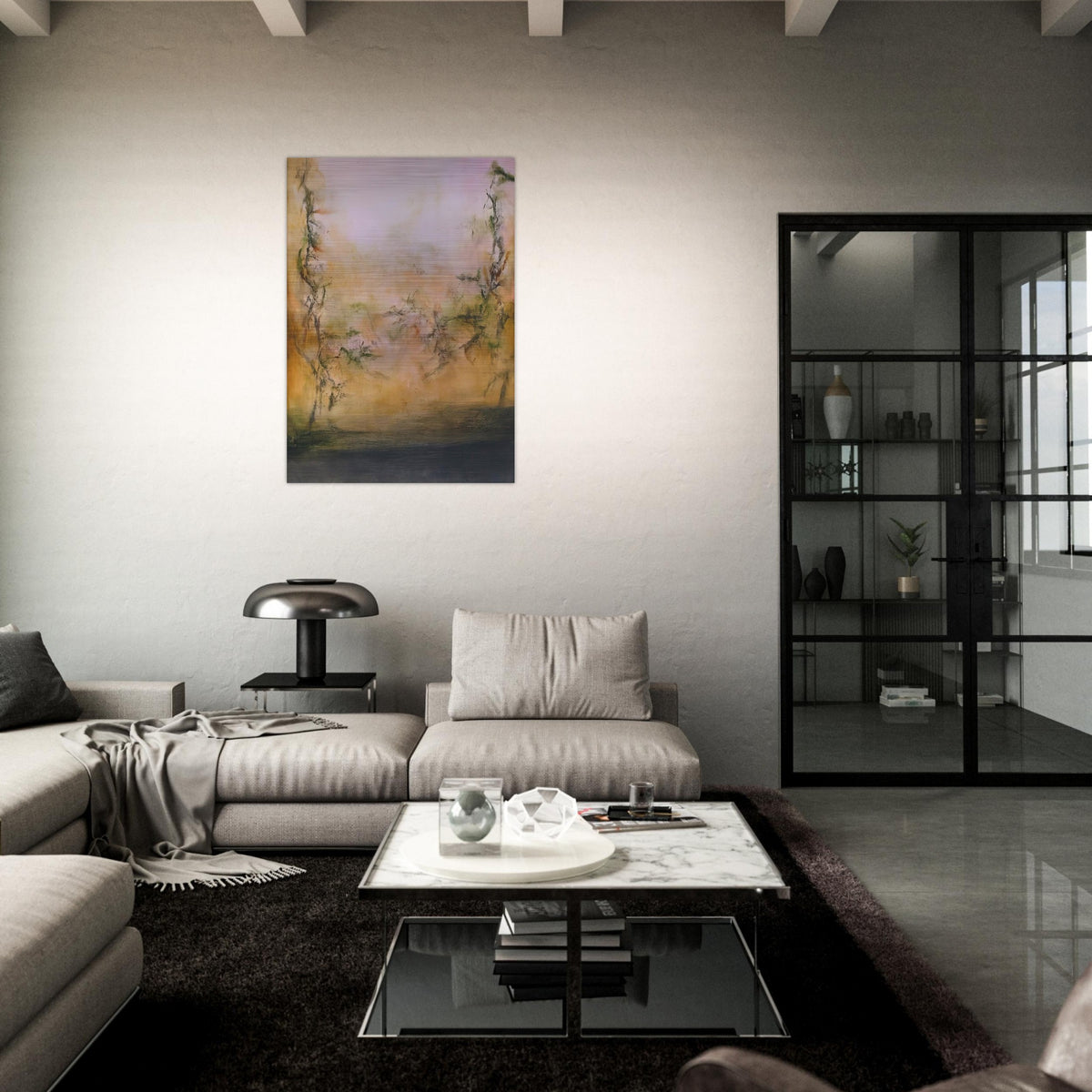 25 5 2001 2001 - Zao Wou-Ki Brushed Aluminum Print - 70x100 cm / 28x40 inches | Zao Wou-Ki Aluminum Print | Zao Wou-Ki Prints