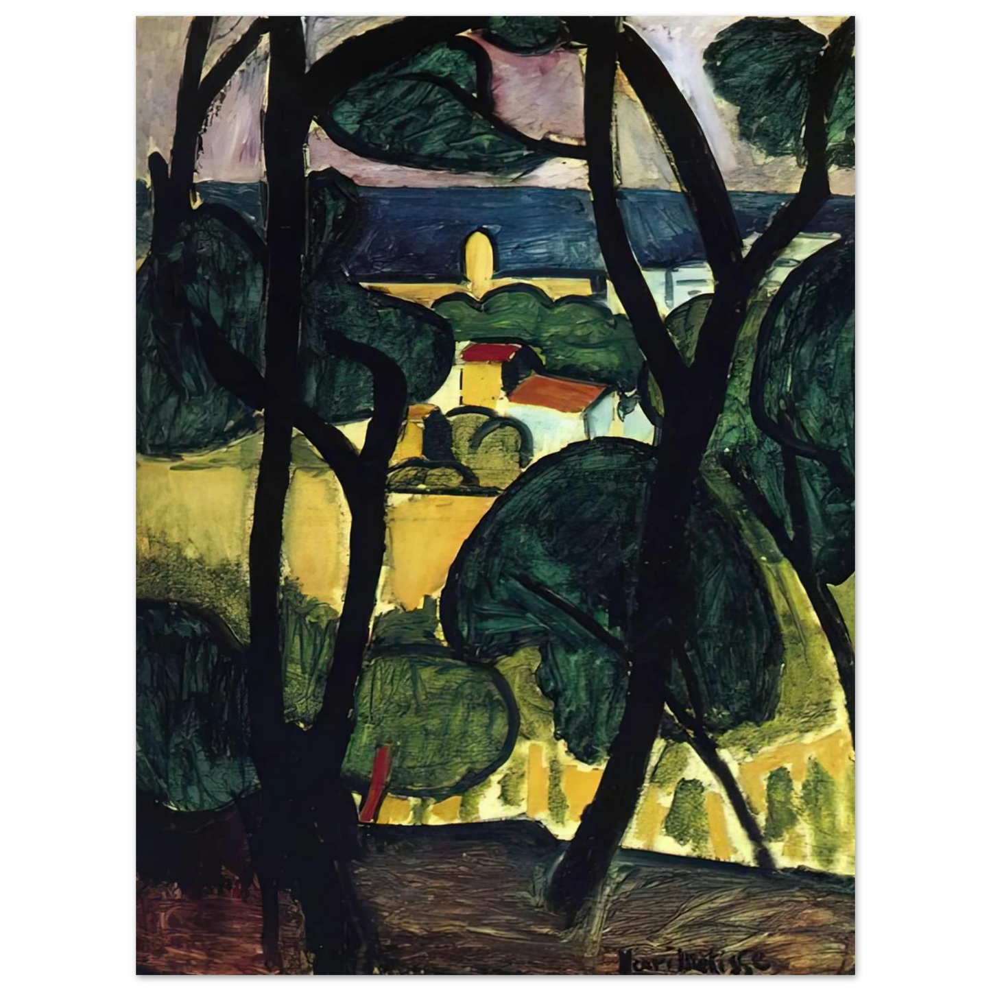 Henri Matisse - VIEW OF COLLIOURE  75x100 cm / 30x40inches Fine Art Poster