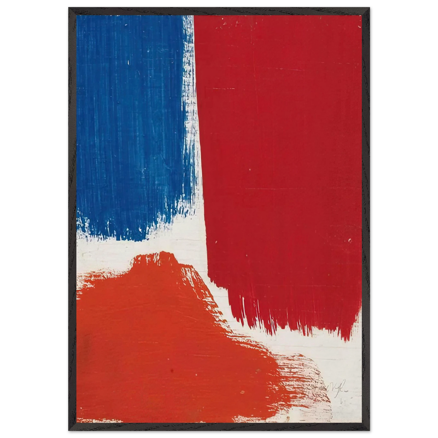 Untitled - 1961 N2 - Robert Goodnough 70x100 cm / 28x40 inches Framed Art Print – Black Wooden Frame