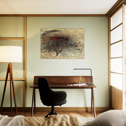 Untitled - Tachisme - Wols Brushed Aluminum Print - 70x100 cm / 28x40 inches | Wols Aluminum Print | Wols Prints