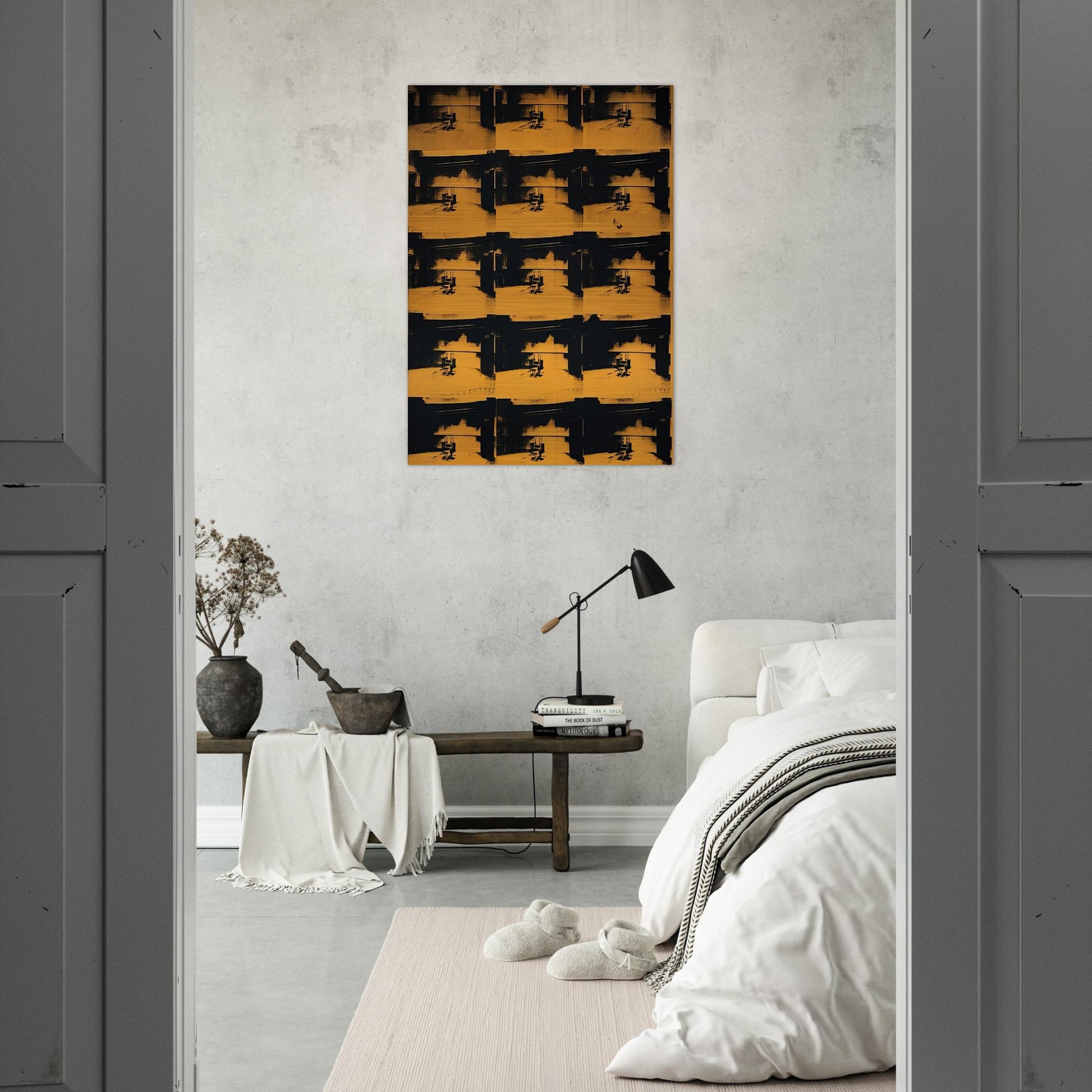 Orange Disaster - Andy Warhol Brushed Aluminum Print - 70x100 cm / 28x40 inches | Andy Warhol Aluminum Print | Andy Warhol Prints