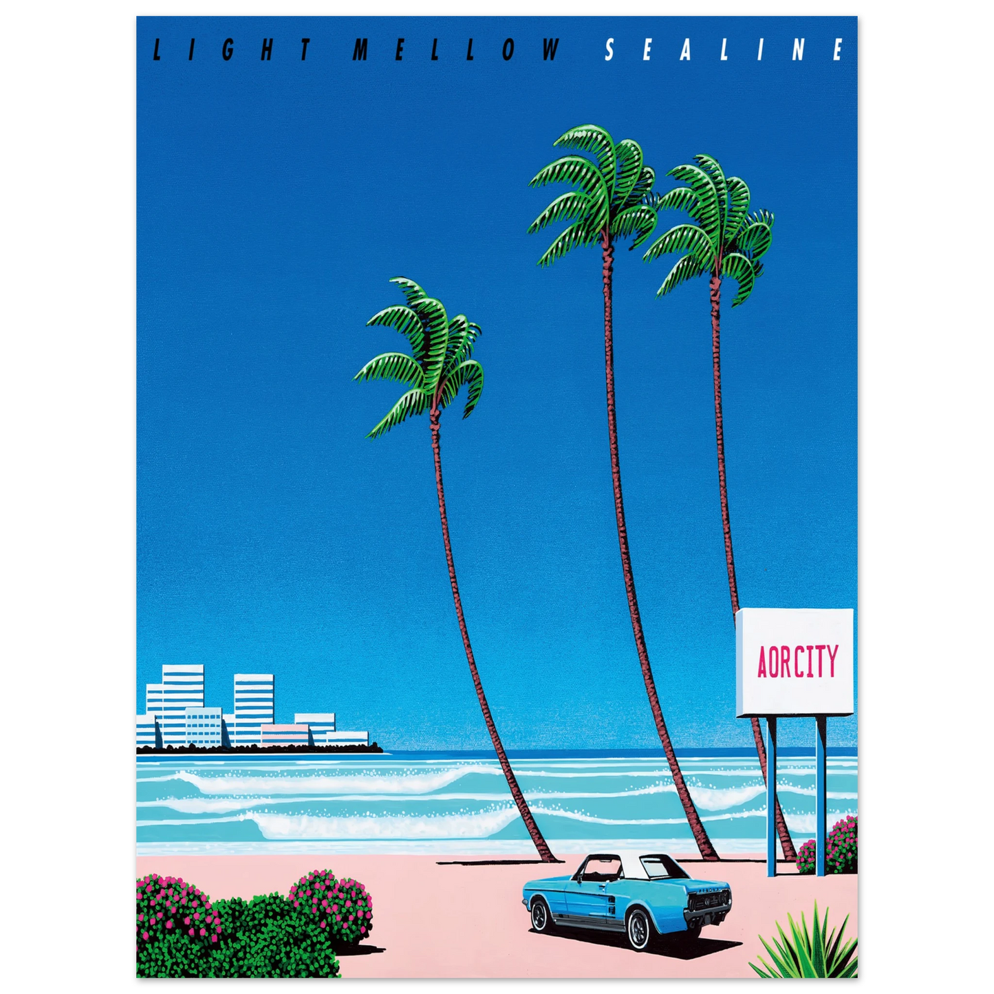 Hiroshi Nagai - Light Mellow Sealine Wall Art - 21x29.7 cm / 8x12" - Fine Art Poster - -