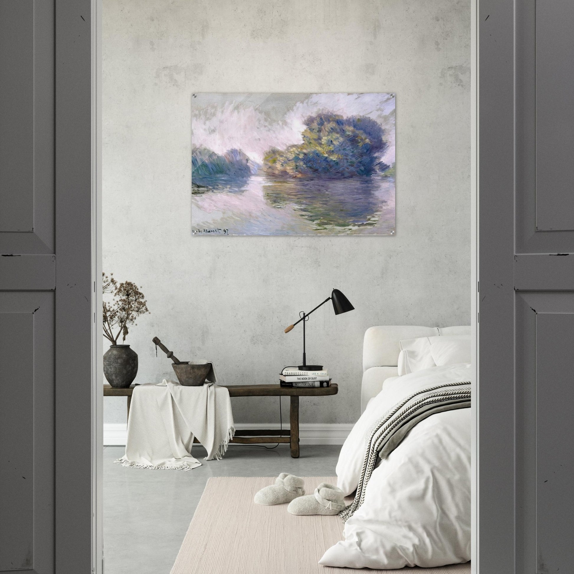 Islands at Port-Villez - claude monet Acrylic Print - 70x100 cm / 28x40″ inches