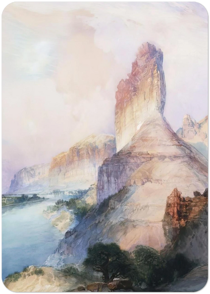 Butte Green River Wyoming By Thomas Moran Pack of 10 Post Cards | Thomas Moran Post Cards | A6 (10.5 x 14.8 cm) - 4.1 x 5.8 inches