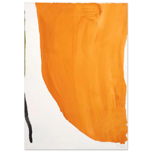 Helen Frankenthaler - Orange Downpour - 1970 Wall art - 13x18 cm / 5x7 inches - Fine Art Poster-canvas - -