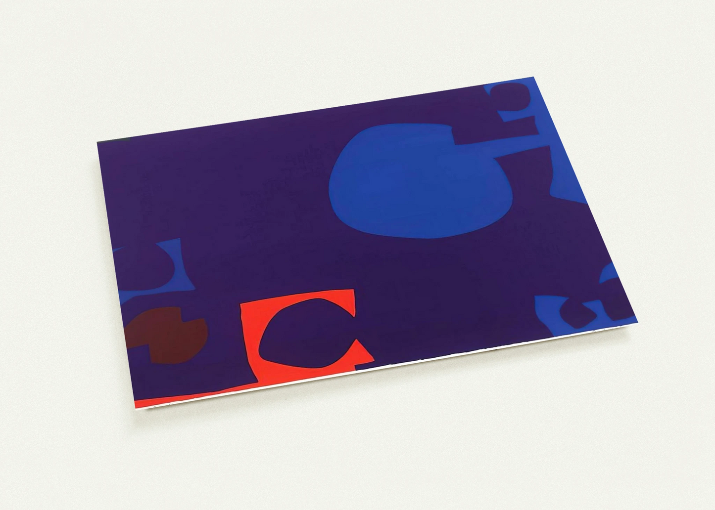 Blue and Deep Violet with Orange, Brown and Green - 1970 By Patrick Heron Pack of 10 Post Cards | Patrick Heron Post Cards | A6 (10.5 x 14.8 cm) - 4.1 x 5.8 inches