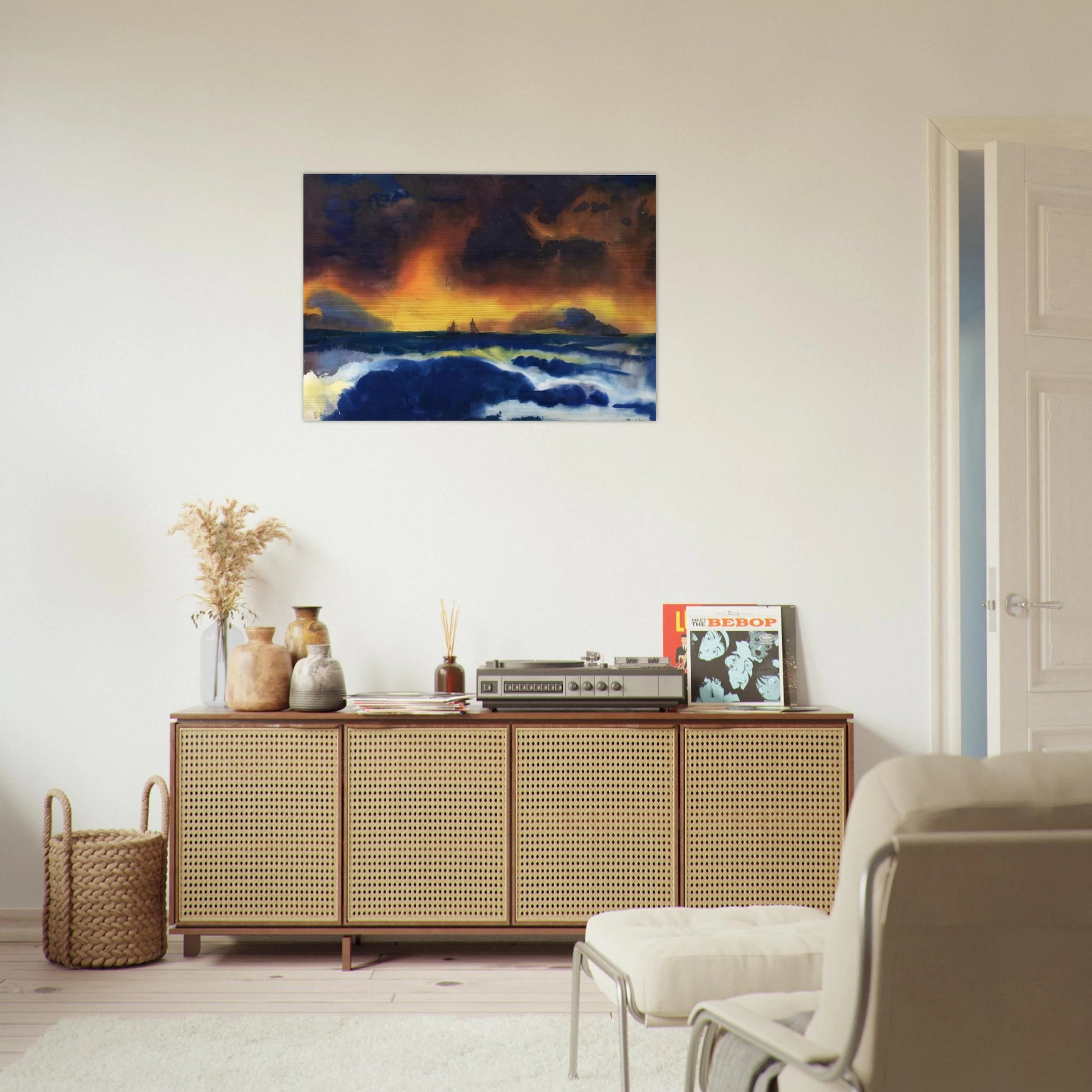 Stormy sea - Emil Nolde Brushed Aluminum Print - 70x100 cm / 28x40 inches | Emil Nolde Aluminum Print | Emil Nolde Prints