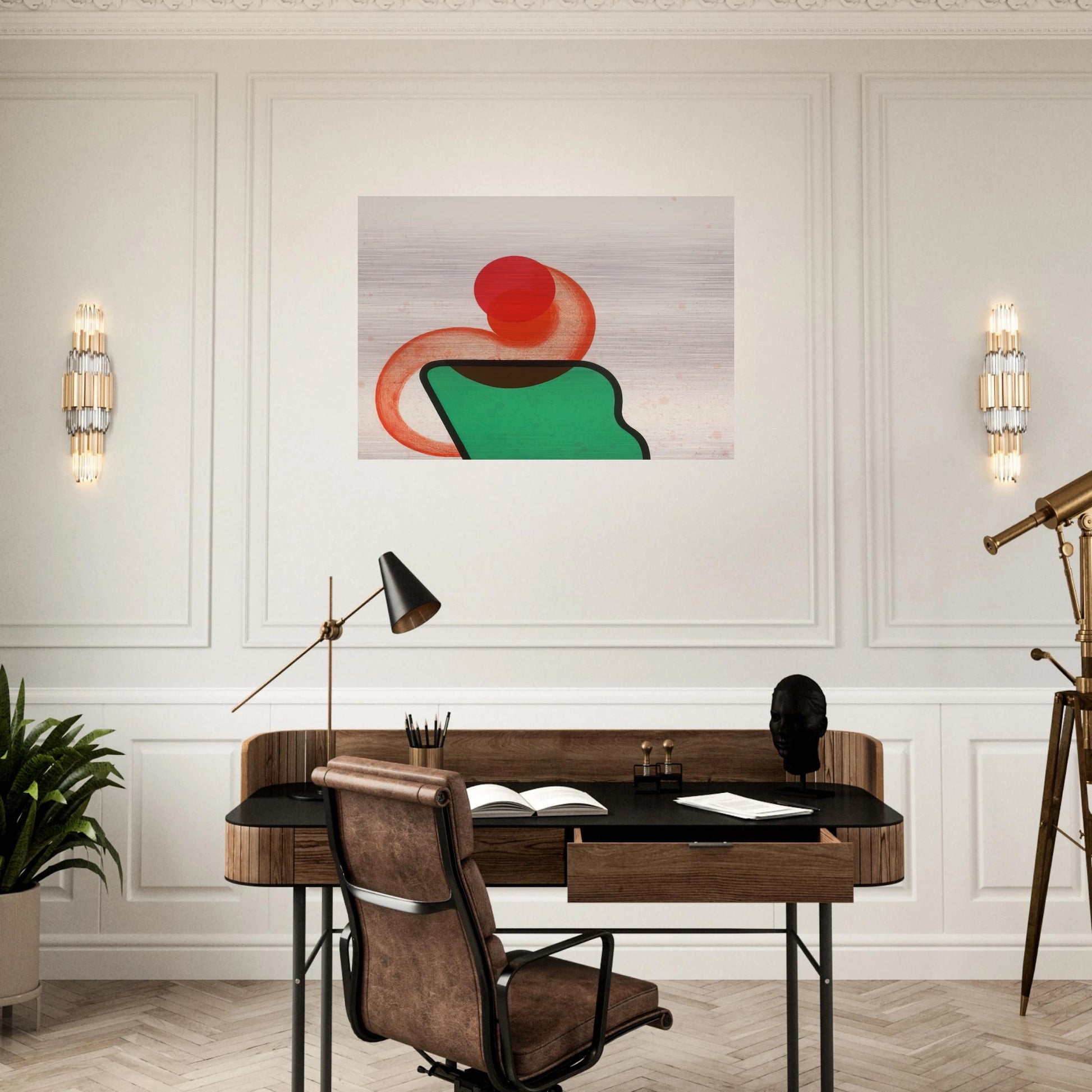 Bedroom - 1968 - Howard Hodgkin Brushed Aluminum Print - 70x100 cm / 28x40 inches | Howard Hodgkin Aluminum Print | Howard Hodgkin Prints