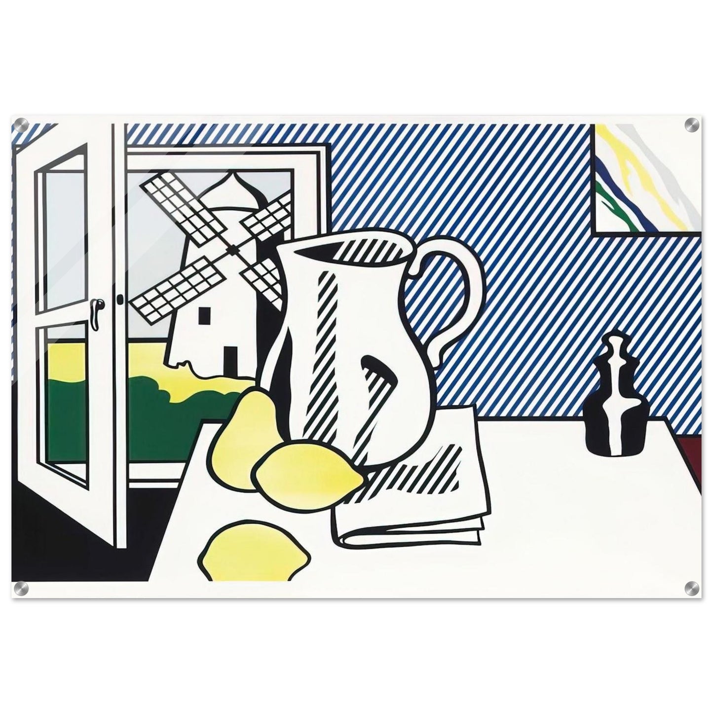 STILL LIFE WITH WINDMILL 1974 - Roy Lichtenstein Acrylic Print - 70x100 cm / 28x40″ inches