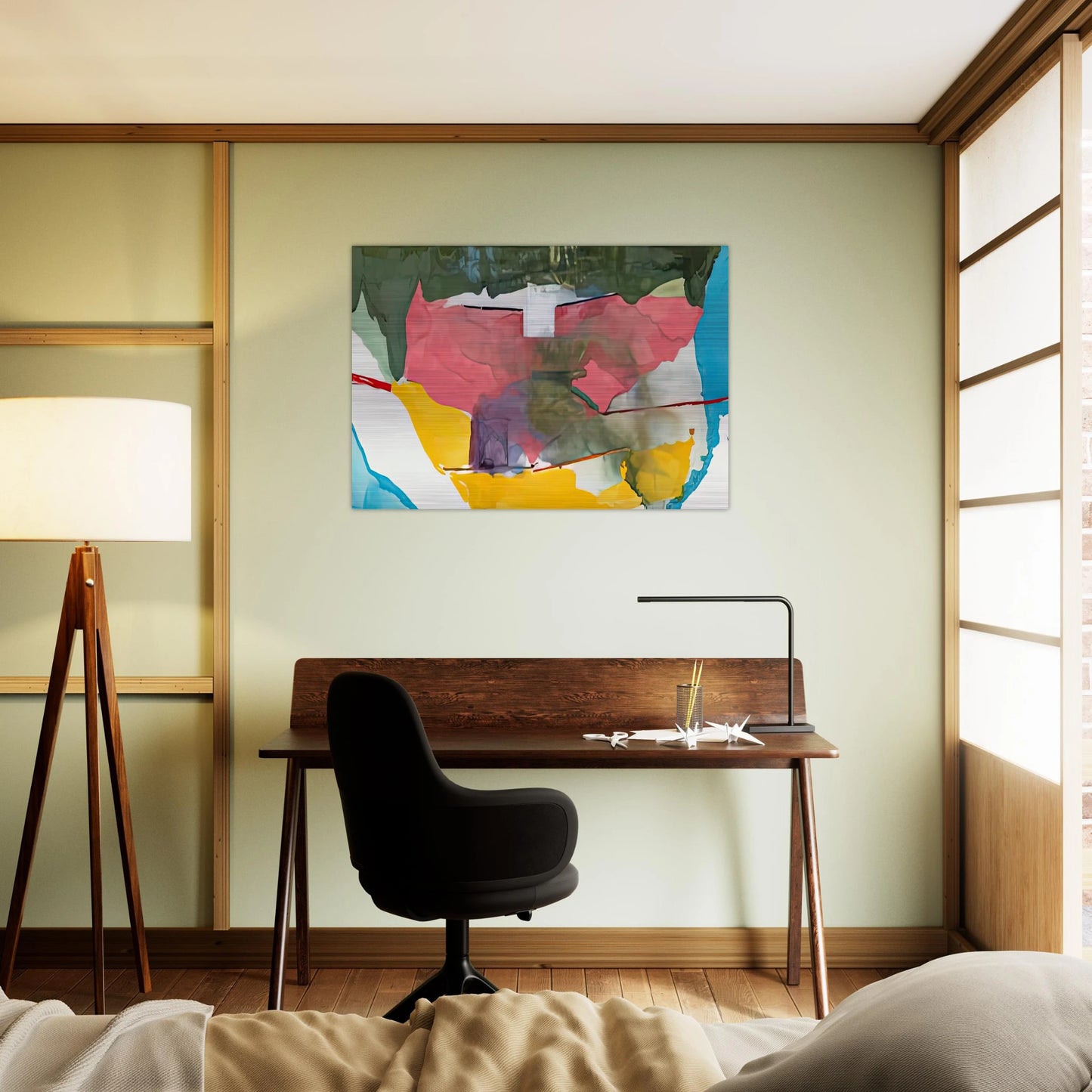 Off White Square, 1973- - Helen Frankenthaler Brushed Aluminum Print - 70x100 cm / 28x40 inches | Helen Frankenthaler Aluminum Print | Helen Frankenthaler Prints