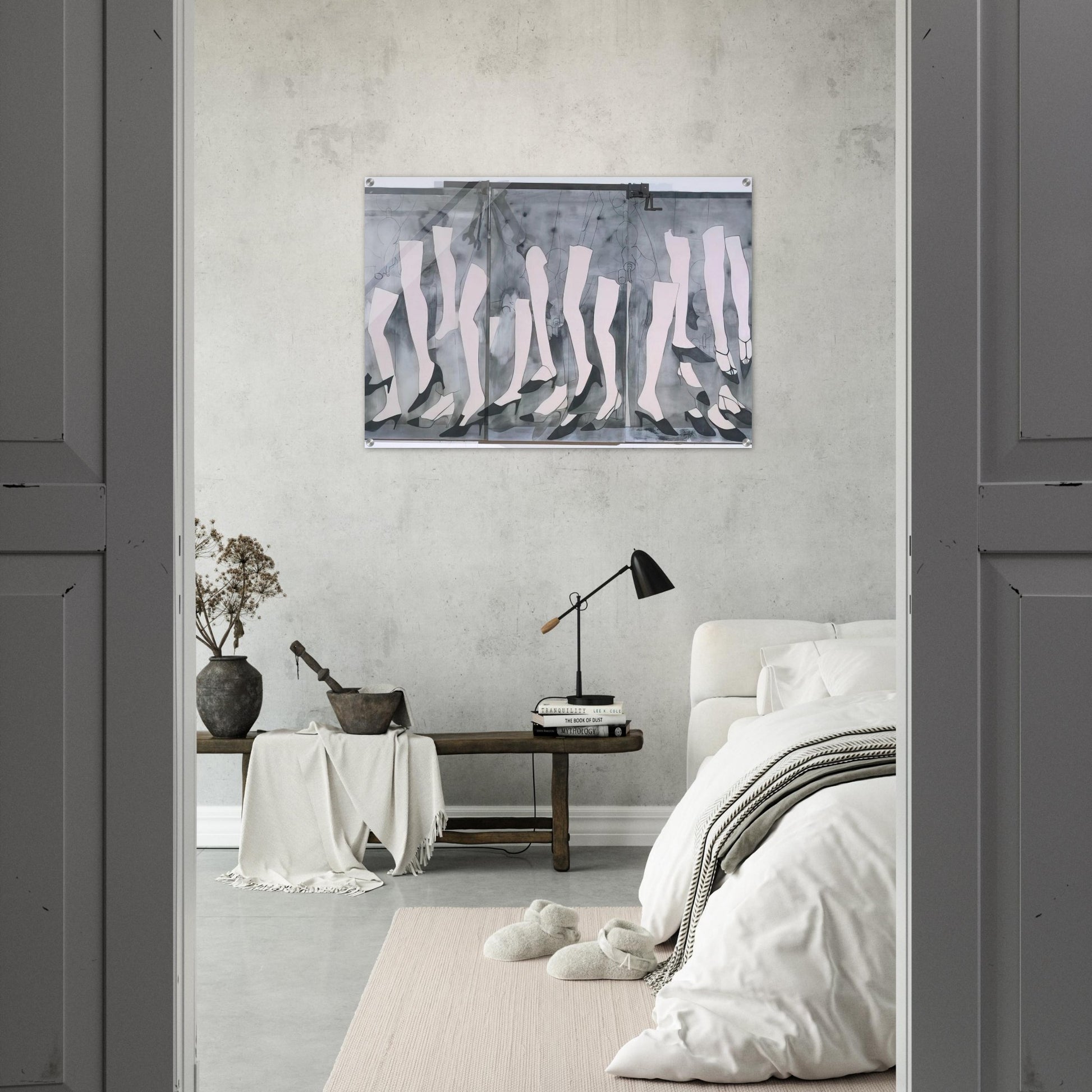 WALKING DREAM WITH A FOUR FOOT CLAMP 1965 - Jim Dine Acrylic Print - 70x100 cm / 28x40″ inches