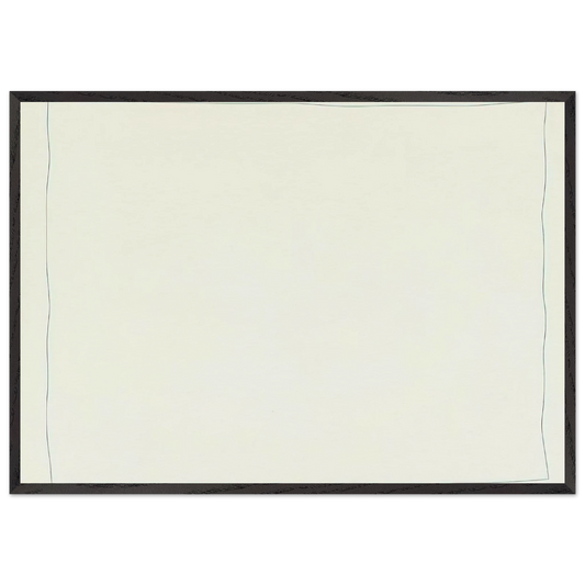 Bent Line Drawing - Robert Ryman 70x100 cm / 28x40 inches Framed Art Print – Black Wooden Frame