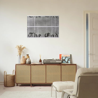 THE END 1 1993 - Edward Ruscha Brushed Aluminum Print - 70x100 cm / 28x40 inches | Edward Ruscha Aluminum Print | Edward Ruscha Prints