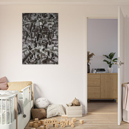 TOWNSCAPE D 1968 - Gerhard Richter Brushed Aluminum Print - 70x100 cm / 28x40 inches | Gerhard Richter Aluminum Print | Gerhard Richter Prints