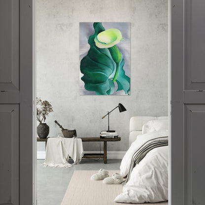 Calla Lily  Lily-Yellow No. 2  - Georgia O'Keeffe Brushed Aluminum Print - 70x100 cm / 28x40 inches | Georgia O'Keeffe Aluminum Print | Georgia O'Keeffe Prints