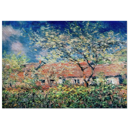 Springtime at Giverny - claude monet Brushed Aluminum Print - 70x100 cm / 28x40 inches | claude monet Aluminum Print | claude monet Prints