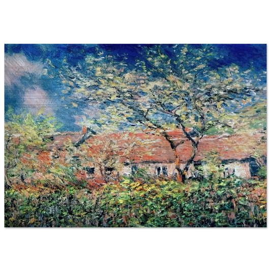 Springtime at Giverny - claude monet Brushed Aluminum Print - 70x100 cm / 28x40 inches | claude monet Aluminum Print | claude monet Prints