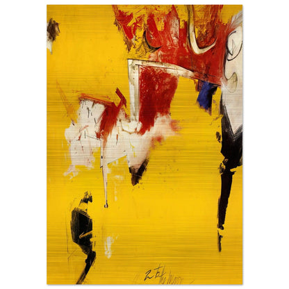 2 to the Moon - 1961 - Hassel Smith Brushed Aluminum Print - 70x100 cm / 28x40 inches | Hassel Smith Aluminum Print | Hassel Smith Prints