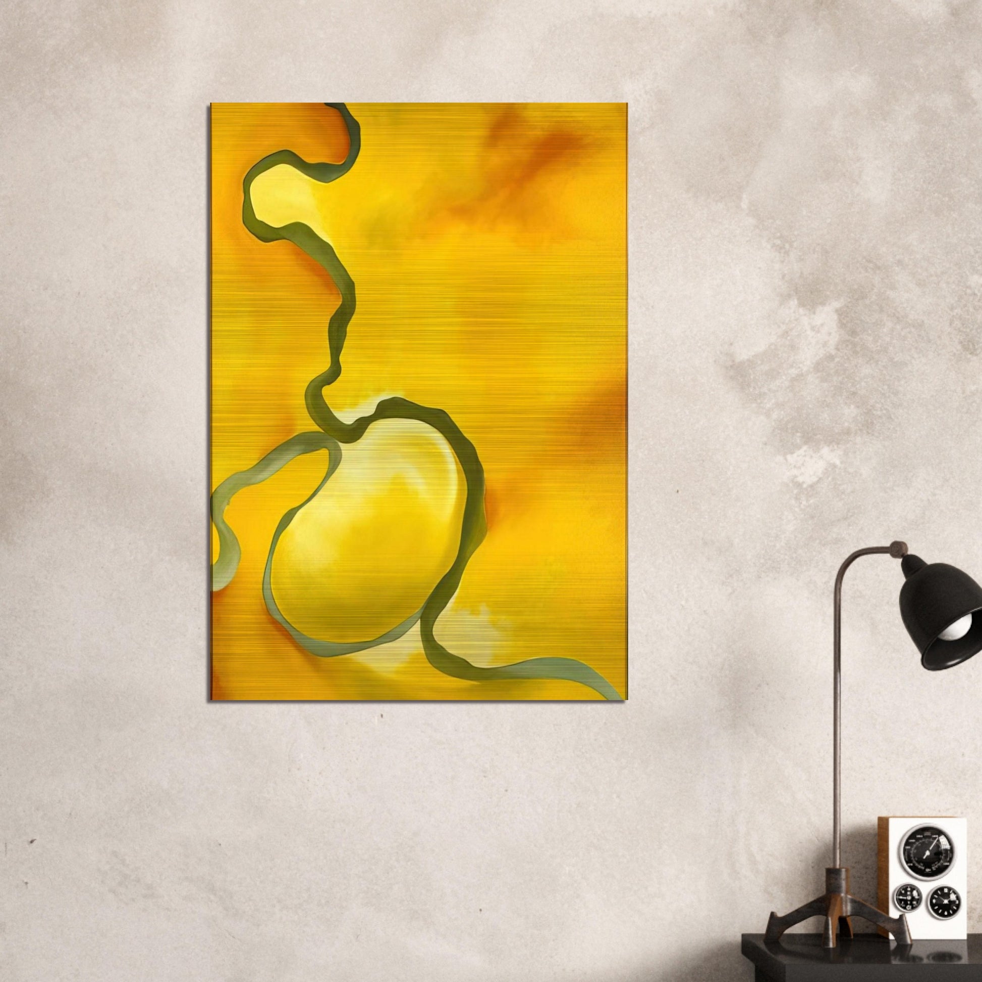 Green, Yellow and Orange - Georgia O'Keeffe Brushed Aluminum Print - 70x100 cm / 28x40 inches | Georgia O'Keeffe Aluminum Print | Georgia O'Keeffe Prints