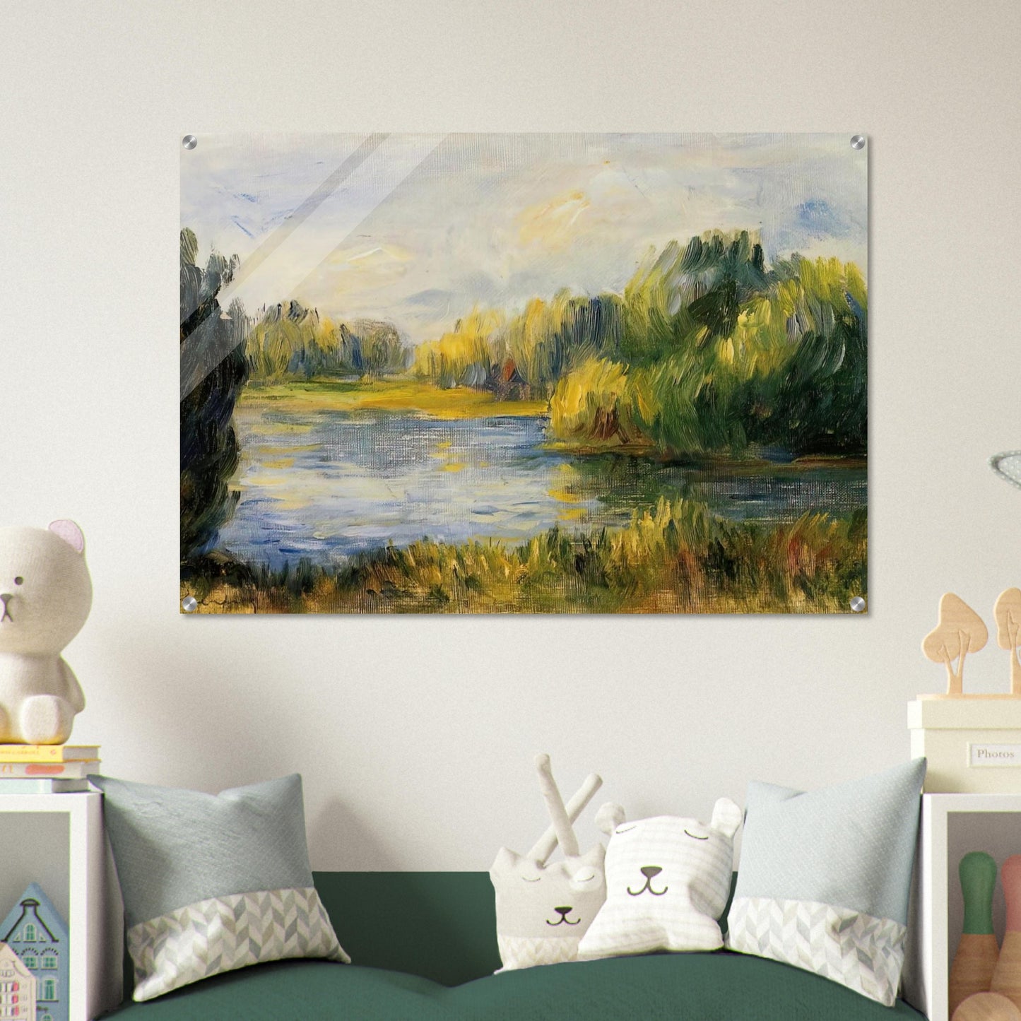 The Banks of the River - Pierre-Auguste Renoir Acrylic Print - 70x100 cm / 28x40″ inches