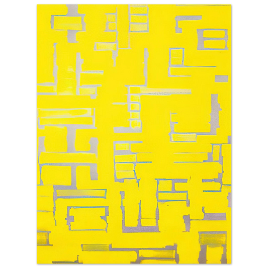 Ad Reinhardt - Untitled Yellow and White - 1950  75x100 cm / 30x40inches Fine Art Poster