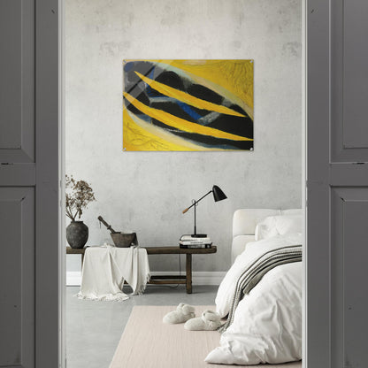 Dark Presence III, Yellow - 1963 - Frank Lobdell Acrylic Print - 70x100 cm / 28x40″ inches