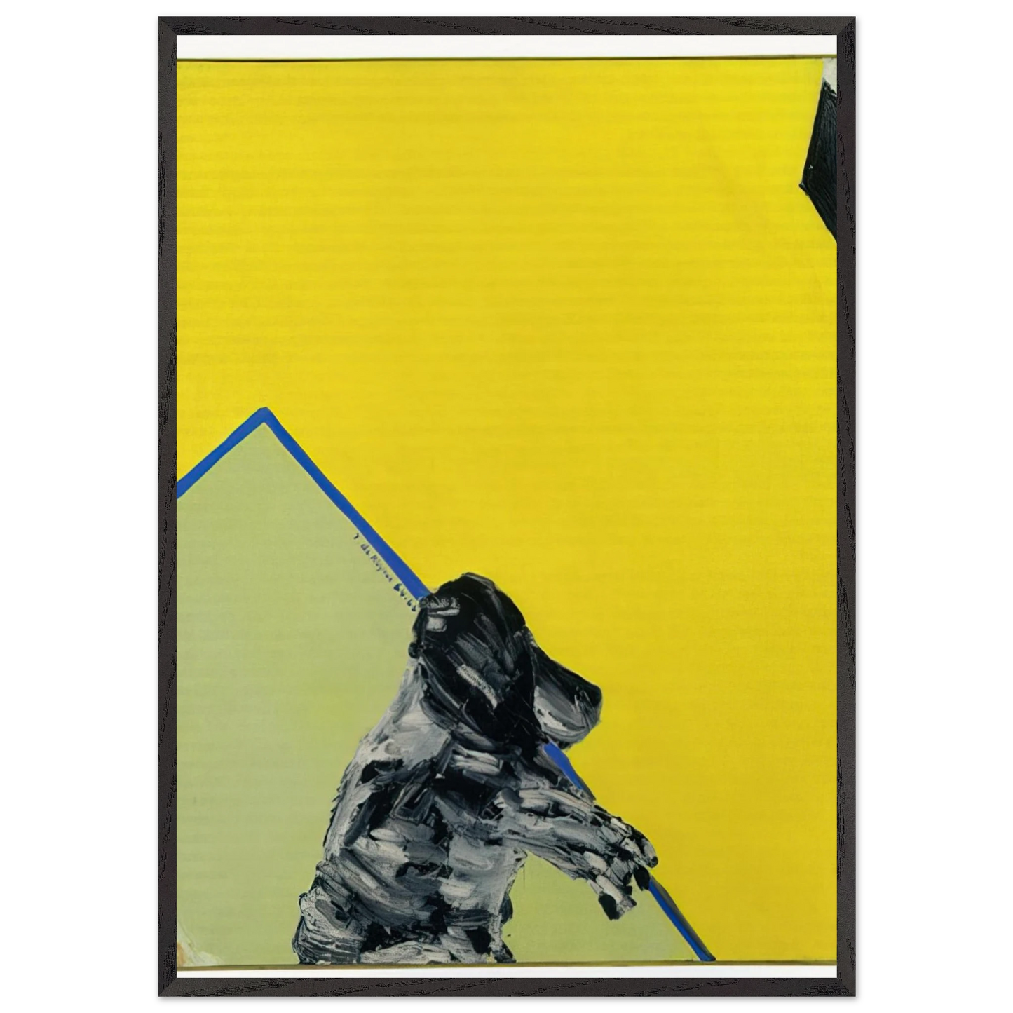 Baron in Al Held-Veld - 1966 N2 - Raoul De Keyser 70x100 cm / 28x40 inches Framed Art Print – Black Wooden Frame