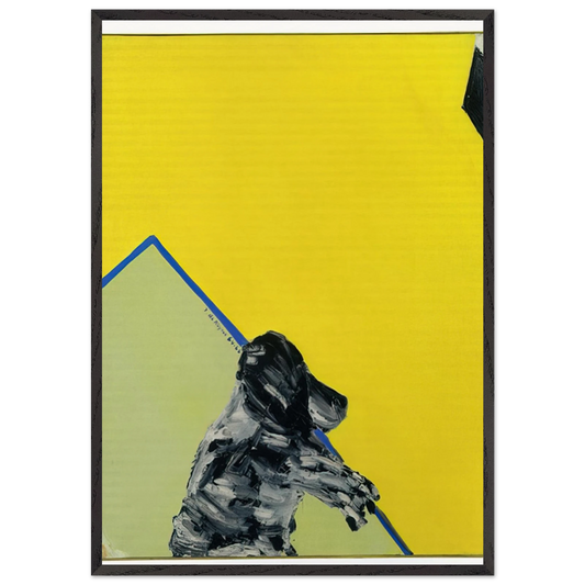 Baron in Al Held-Veld - 1966 N2 - Raoul De Keyser 70x100 cm / 28x40 inches Framed Art Print – Black Wooden Frame