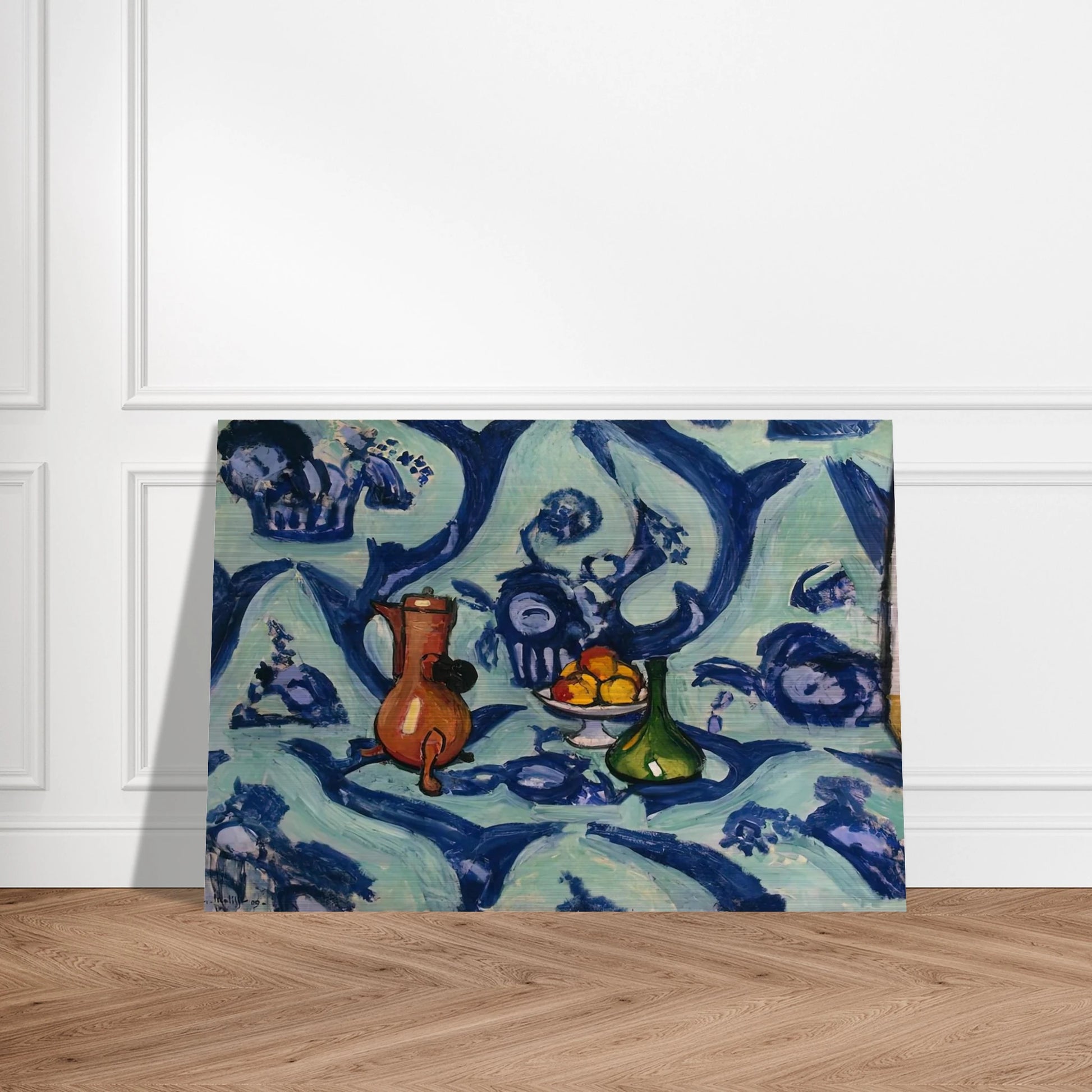 STILL LIFE WITH BLUE TABLECLOTH 1906 - Henri Matisse Brushed Aluminum Print - 70x100 cm / 28x40 inches | Henri Matisse Aluminum Print | Henri Matisse Prints
