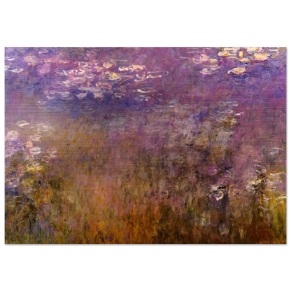 Agapanthus center panel - claude monet Brushed Aluminum Print - 70x100 cm / 28x40 inches | claude monet Aluminum Print | claude monet Prints