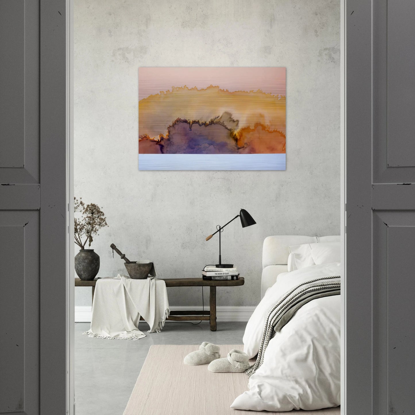 House by the Ocean - 1978 - Ronnie Landfield Brushed Aluminum Print - 70x100 cm / 28x40 inches | Ronnie Landfield Aluminum Print | Ronnie Landfield Prints
