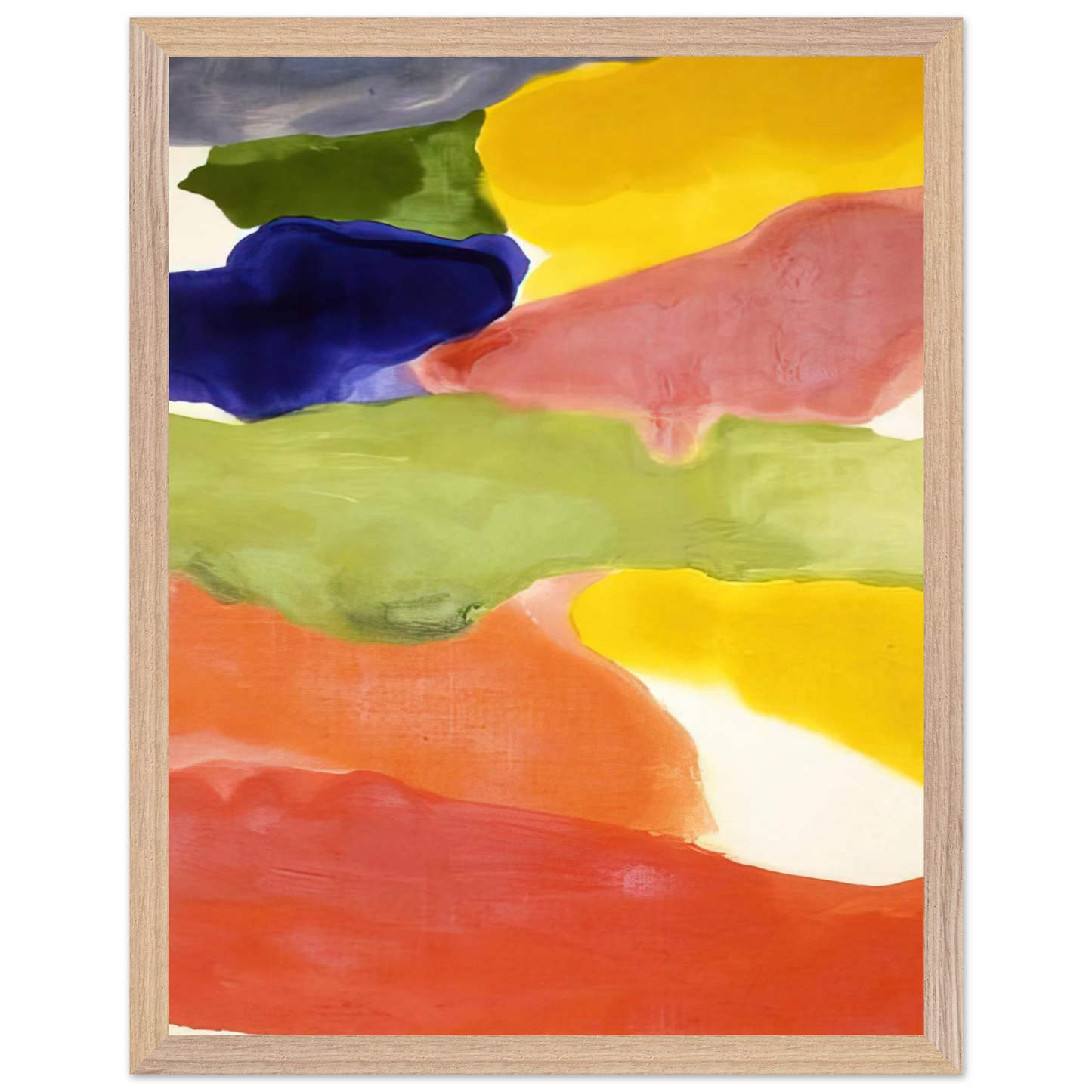 Helen Frankenthaler - Tutti-Fruitti - 1966 Wall art - 70x100 cm / 28x40 inches - Premium Wooden Framed Poster With Fine Art Paper-canvas - Black frame