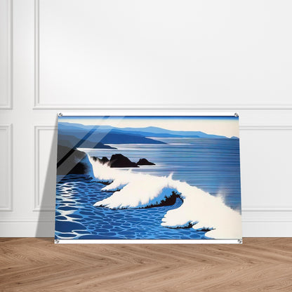 The Wave - Eyvind Earle Acrylic Print - 70x100 cm / 28x40″ inches