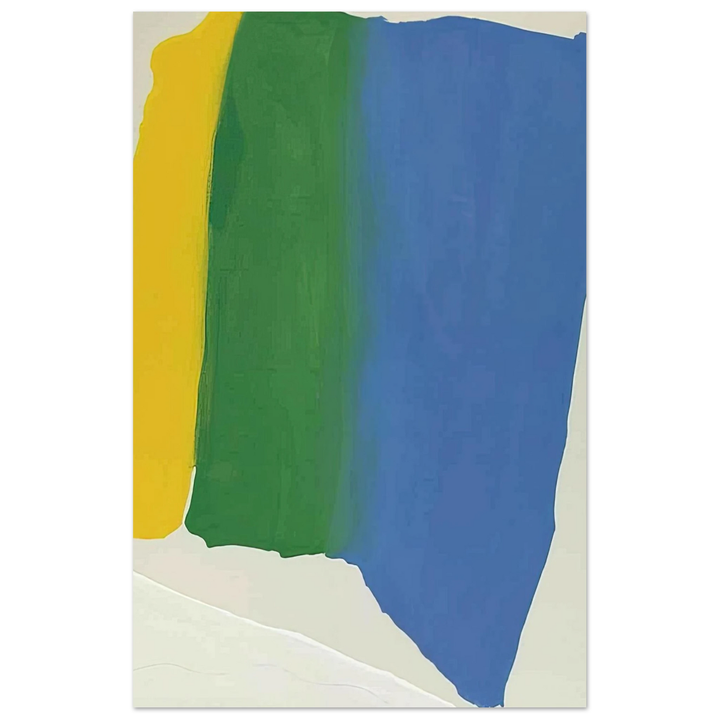 Helen Frankenthaler - Summer Insignia - 1969 Wall art - 15x20 cm / 6x8 inches - Premium Wooden Framed Poster With Fine Art Paper-canvas - Wood frame