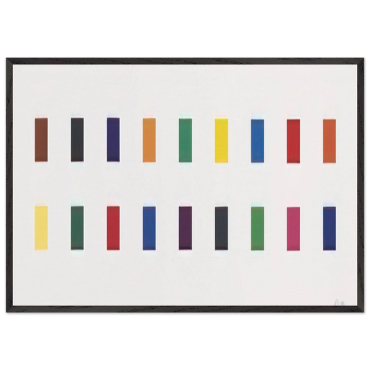 18 Colors  Cincinnati  - Ellsworth Kelly 70x100 cm / 28x40 inches Framed Art Print – Black Wooden Frame