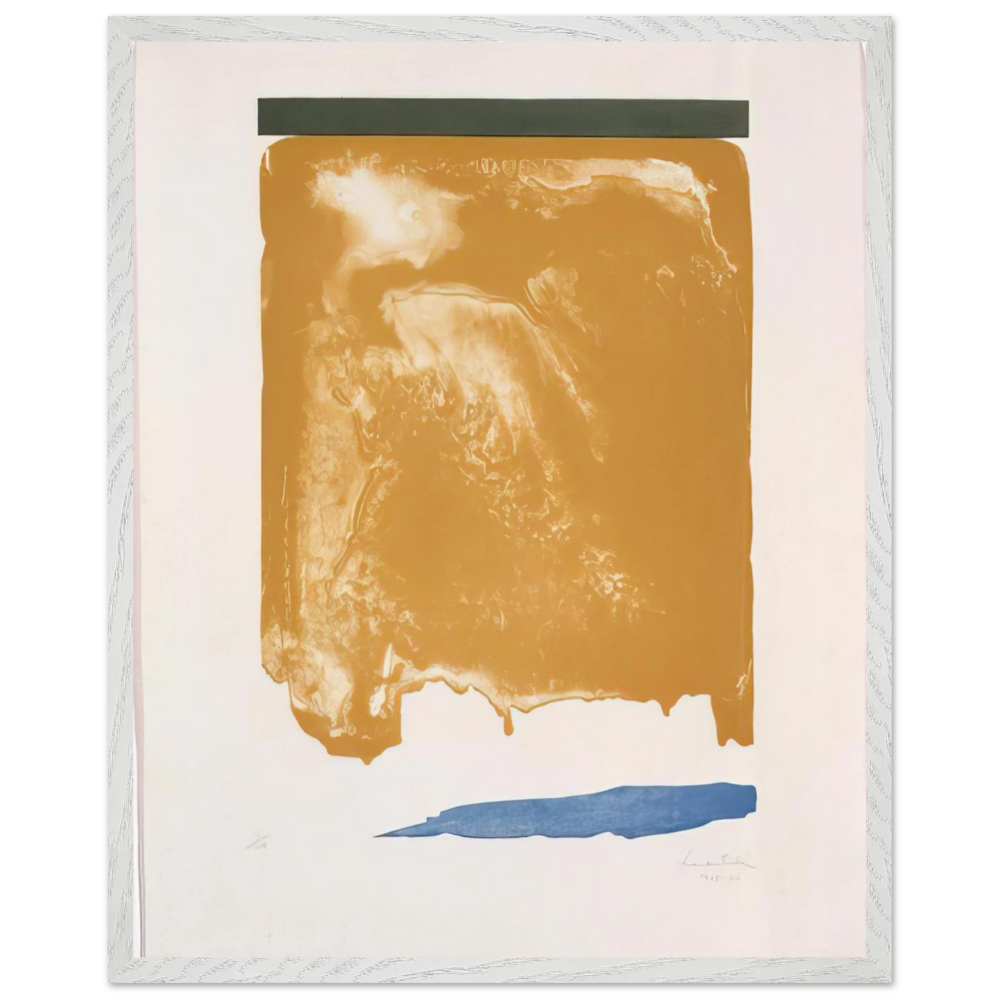 Helen Frankenthaler - Persian Garden - 1966 Wall art - 30x45 cm / 12x18 inches - Premium Wooden Framed Poster With Fine Art Paper-canvas - Black frame