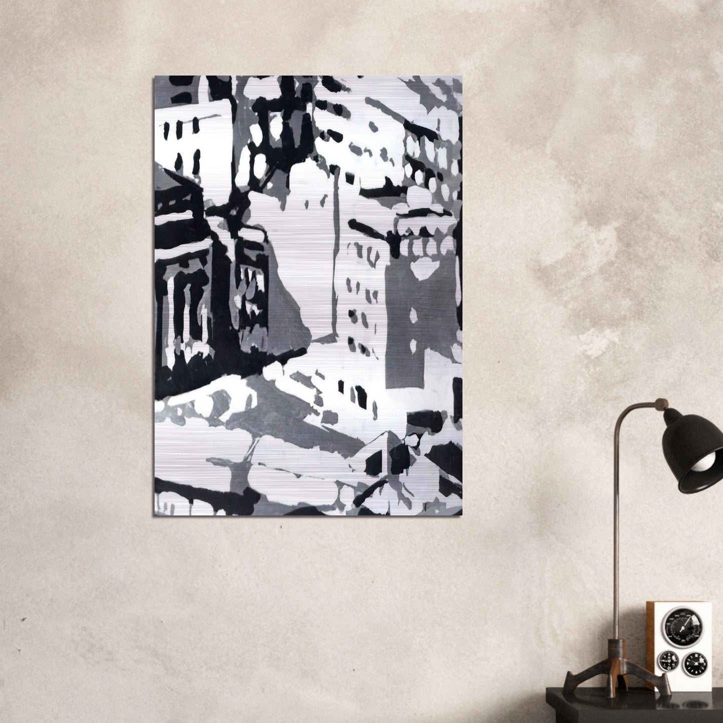 TOWNSCAPE 1969 1 - Gerhard Richter Brushed Aluminum Print - 70x100 cm / 28x40 inches | Gerhard Richter Aluminum Print | Gerhard Richter Prints
