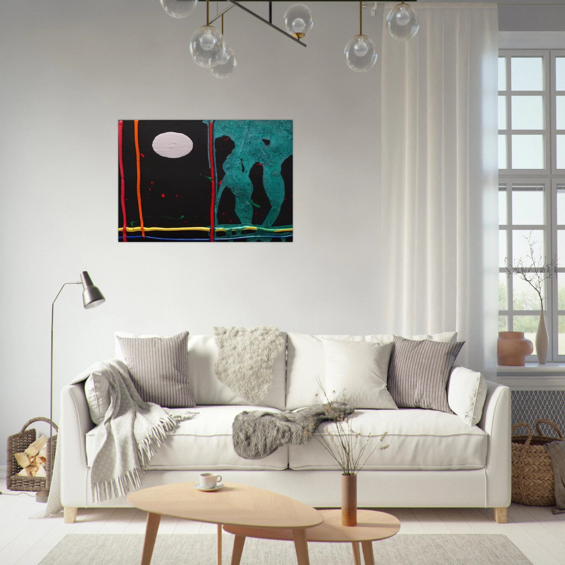Watching 20-1-07 - 2007 - John Hoyland Brushed Aluminum Print - 70x100 cm / 28x40 inches | John Hoyland Aluminum Print | John Hoyland Prints