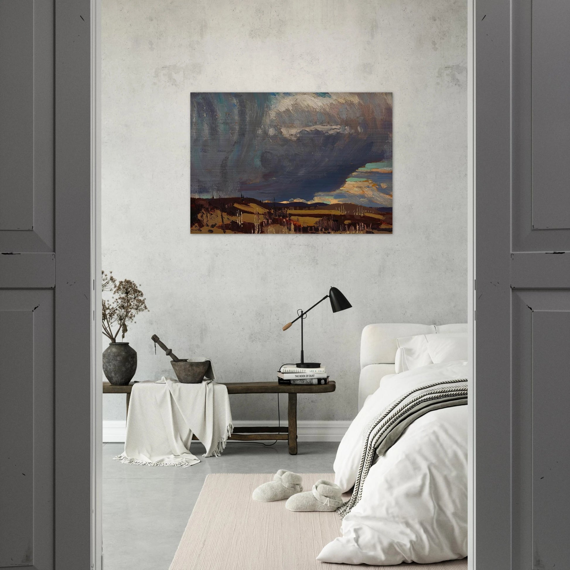 APPROACHING SNOWSTORM 1915 - Tom Thomson Brushed Aluminum Print - 70x100 cm / 28x40 inches | Tom Thomson Aluminum Print | Tom Thomson Prints