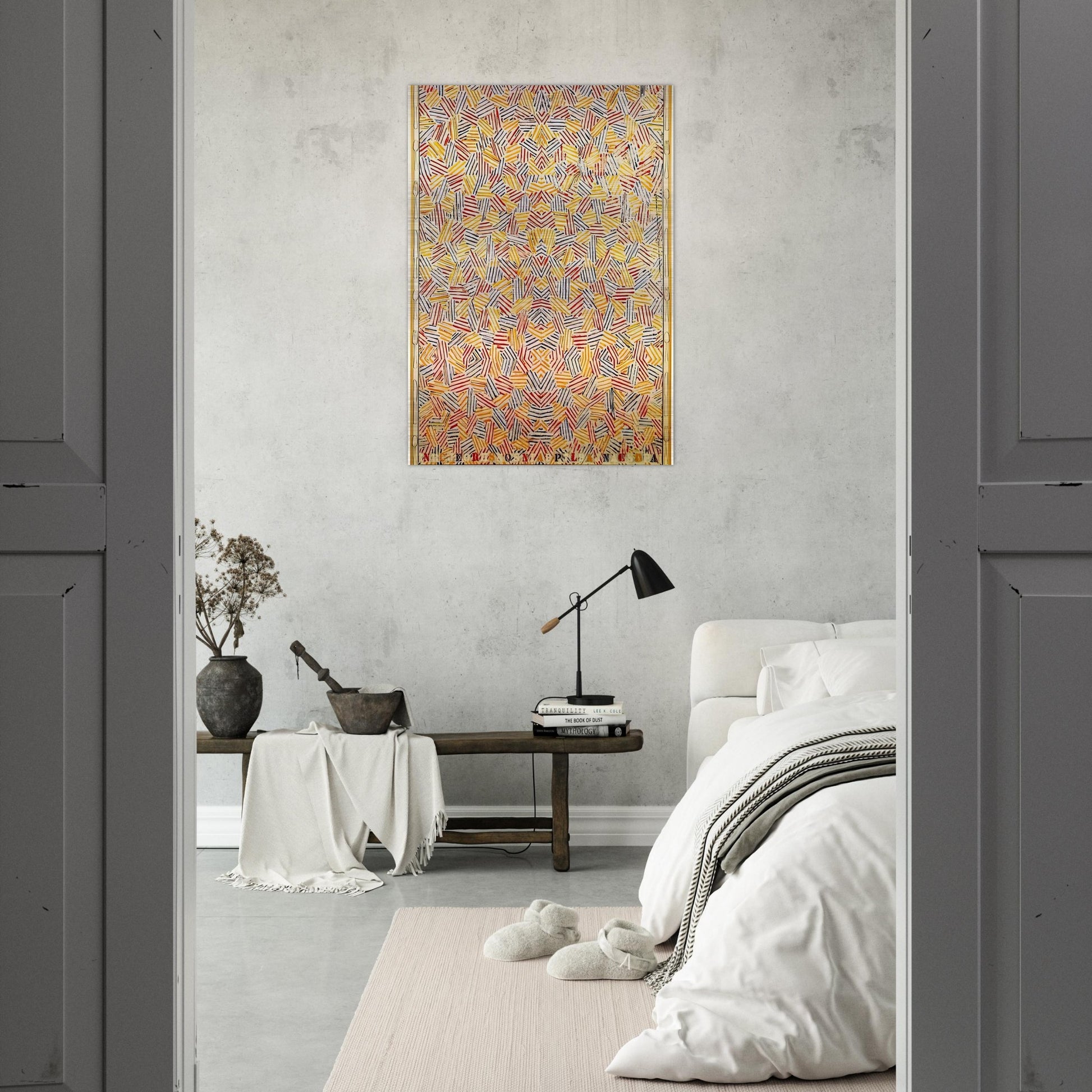 DANCERS ON A PLANE - Jasper Johns Brushed Aluminum Print - 70x100 cm / 28x40 inches | Jasper Johns Aluminum Print | Jasper Johns Prints
