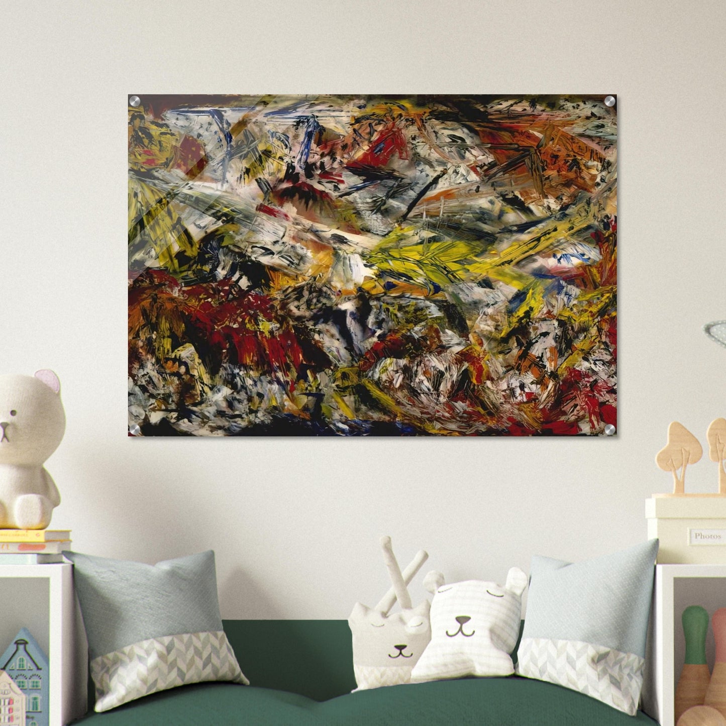 Le tumulte à la machoire crispee - Marcel Barbeau Acrylic Print - 70x100 cm / 28x40″ inches