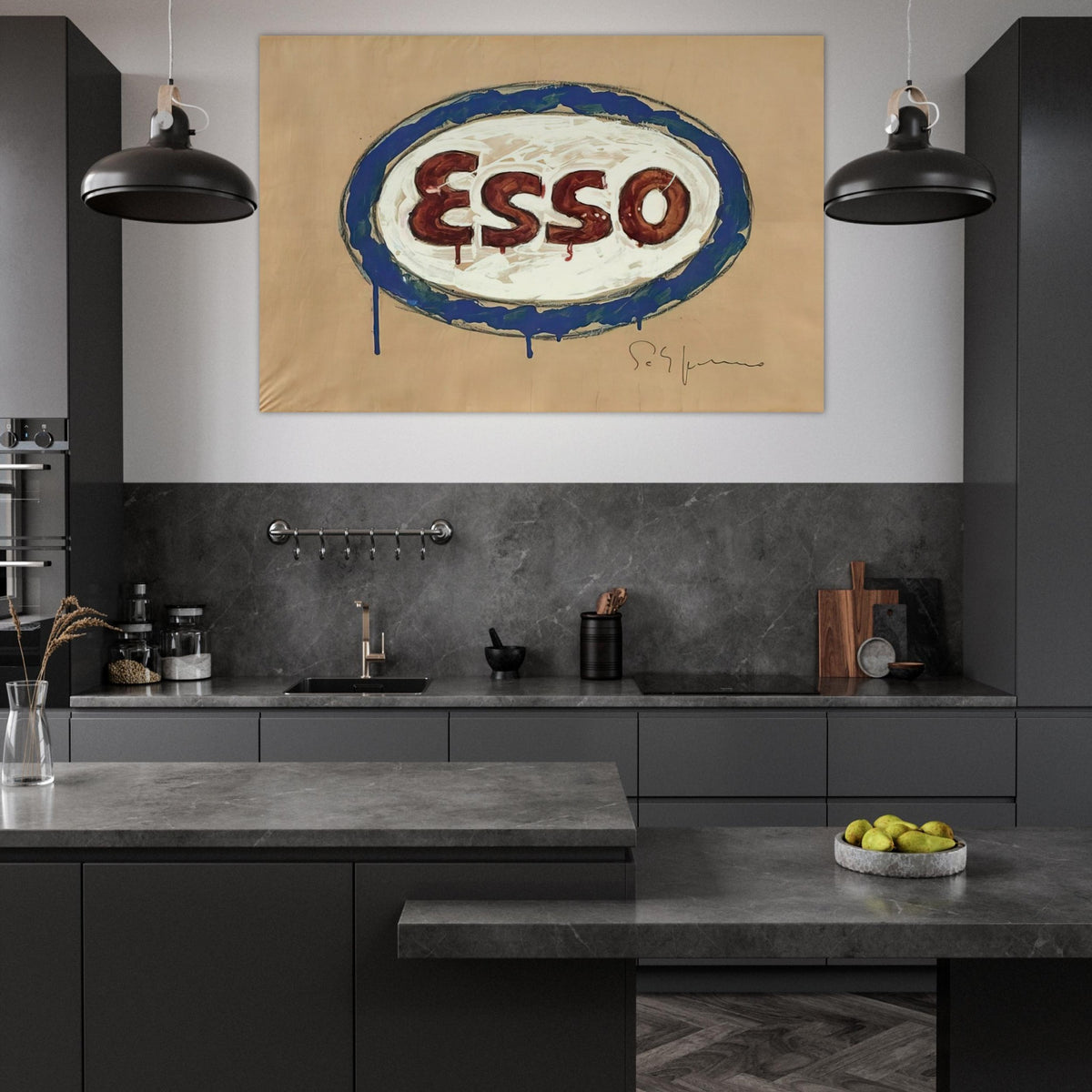 Esso - Pop Art - Mario Schifano Art Prints - 100x150 cm / 40x60″ inches | Mario Schifano Poster | Mario Schifano Prints