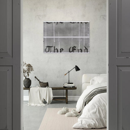 THE END 1 1993 - Edward Ruscha Brushed Aluminum Print - 70x100 cm / 28x40 inches | Edward Ruscha Aluminum Print | Edward Ruscha Prints