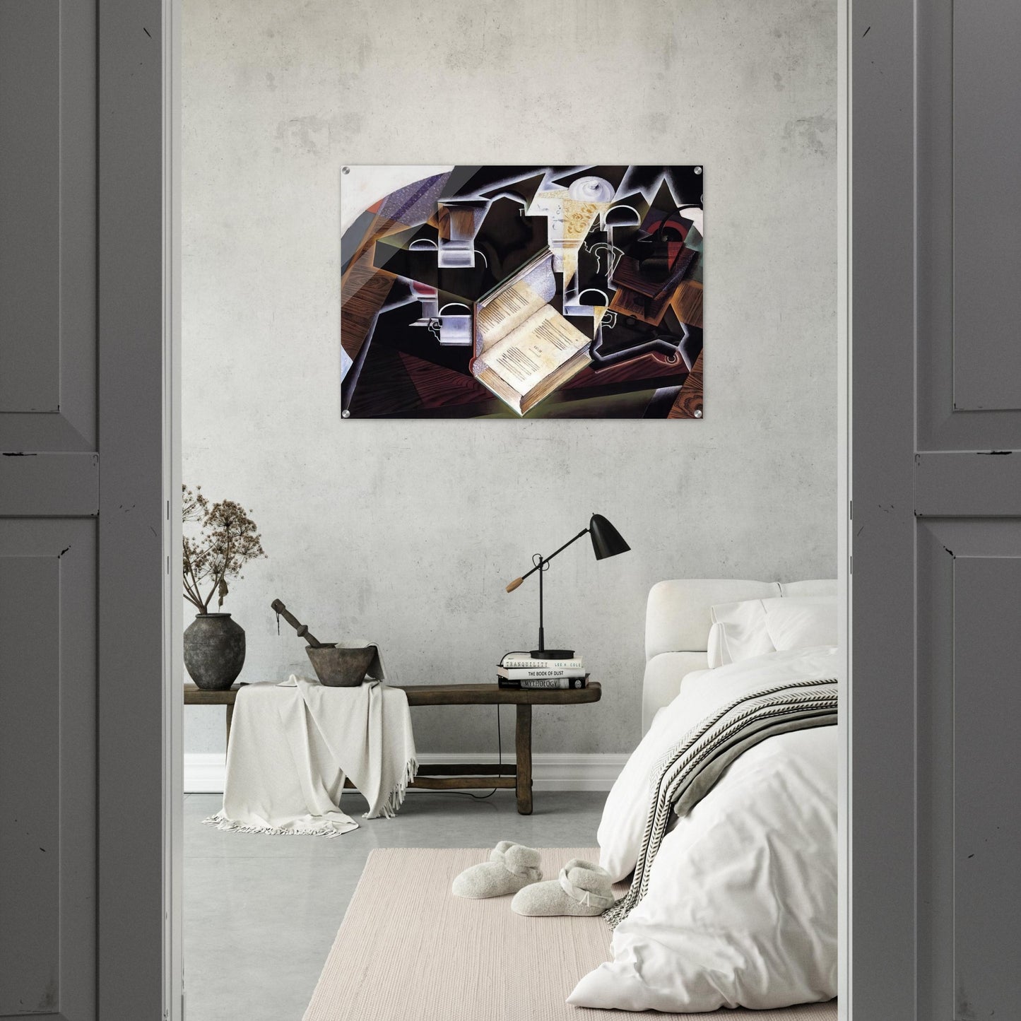 BOOK PIPE AND GLASSES - Juan Gris Acrylic Print - 70x100 cm / 28x40″ inches
