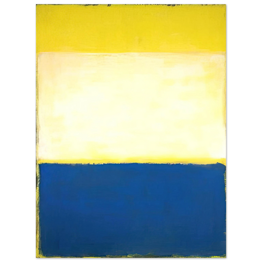 Mark Rothko - No. 6 Yellow, White, Blue Over Yellow on Gray - 1954 Wall Art - 21x29.7 cm / 8x12" - Fine Art Poster-canvas - -