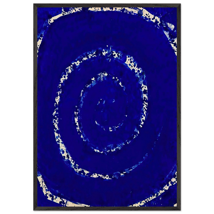 Blue Sky Painting - Sam Francis 70x100 cm / 28x40 inches Framed Art Print – Black Wooden Frame