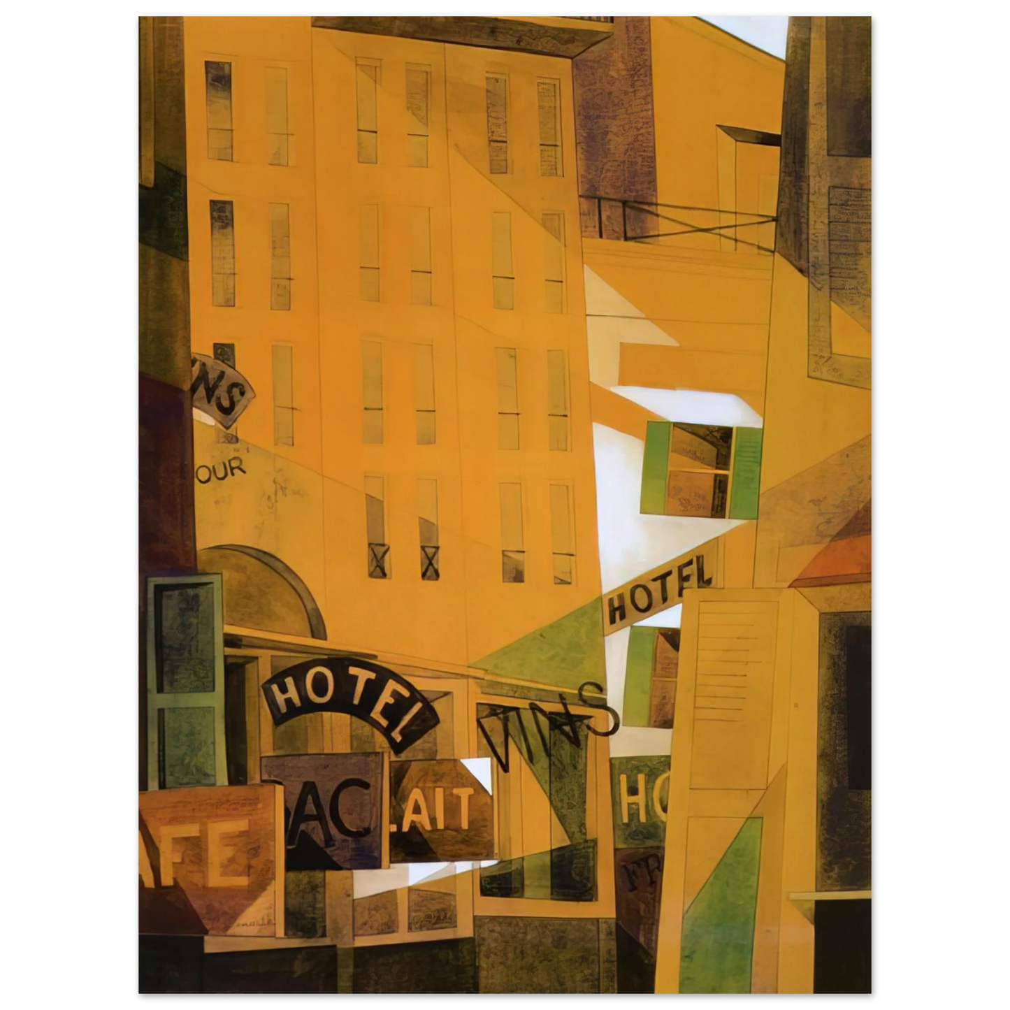 Charles Demuth - Hotel - 1921  75x100 cm / 30x40inches Fine Art Poster